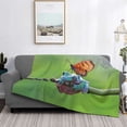 thumbnail image 2 of Naloa Butterfly Landing On Head Dumpy Frog Flannel Fleece Throw Blanket for Bed Couch, Thick Blanket - All Seasons Suitable for Women, Men and Kids-80"x60", 2 of 6