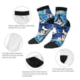 thumbnail image 6 of Bingfone Blue And White Butterflies Design Patterned Men'S Women'S Casual Cotton Socks, 6 of 9