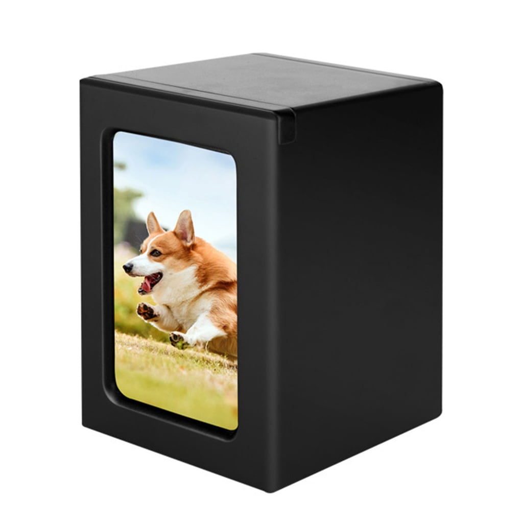 Cremation Urn Pet Cinerary Casket Wood Memorial Box Ashes Funerary Animals Pet Cats Dogs Funeral Supply Can Place Photo