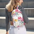 thumbnail image 5 of Bingfone Colorful Flowers Print Canvas College Laptop Backpack, Large Capacity Lightweight College Bookbag Casual Daypack-Small, 5 of 5
