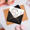 thumbnail image 5 of 50 sobres de invitación negros de 18,5 x 13,5 cm, sobres de 5 x 7 pulgadas con solapa en V, sobres de sellado rápido con borde dorado para cumpleaños, bodas, graduaciones, tarjetas de felicitación, 5 of 5