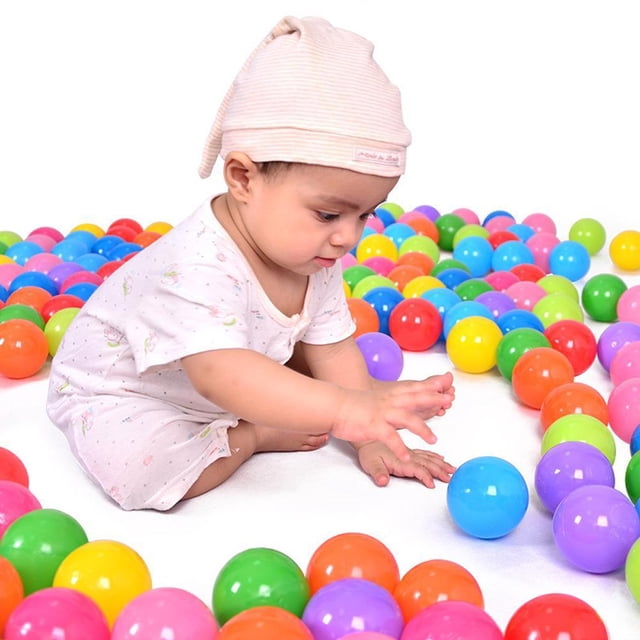 Pelota de piscina de agua de océano de plástico suave colorido, divertido juguete de natación para niños y bebés 100 uds Sywqhk libre de BPA