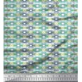 thumbnail image 1 of Soimoi Green Cotton Duck Fabric Diamond Geometric Fabric Prints By Yard 42 Inch Wide, 1 of 3