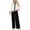 Black, variant on Annhoo Women's Outfits Fall Casual Knit Sets 2 Piece Long Sleeve Button down Cardigan Sweaters and Wide Leg Pants