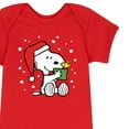 thumbnail image 3 of Peanuts - Christmas - Woodstock Is Snoopy's Present - Infant Baby One Piece, 3 of 5