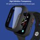 thumbnail image 4 of Compatible with Apple Watch Case 44mm iWatch SE Series 6 5 4 with Screen Protector, Slim Guard Thin Bumper Full Coverage Hard Cover Defense Edge for Women Men, Black White Red, 3 Pack, 4 of 5