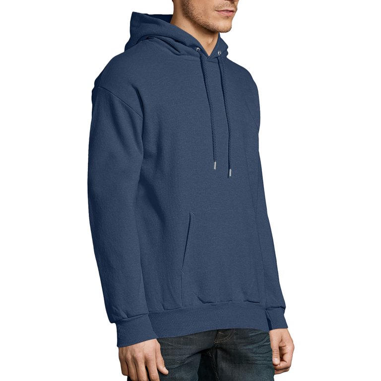 Hanes Men's Pullover Ecosmart Fleece Hooded Sweatshirt, Safety Orange, 3XL