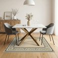 thumbnail image 3 of ODIKA Greek Key Bold Fret Motif Symmetrical Panel Layout Graphic Print Non-Slip Chair-Friendly for Dining Room, Under Table, Home Office, 3 of 7