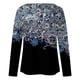 thumbnail image 5 of Moda mujer Casual impresión cuello redondo manga larga suelta camiseta otoño blusa pulóver Tops Pompotops  FGAJ6076, 5 of 5