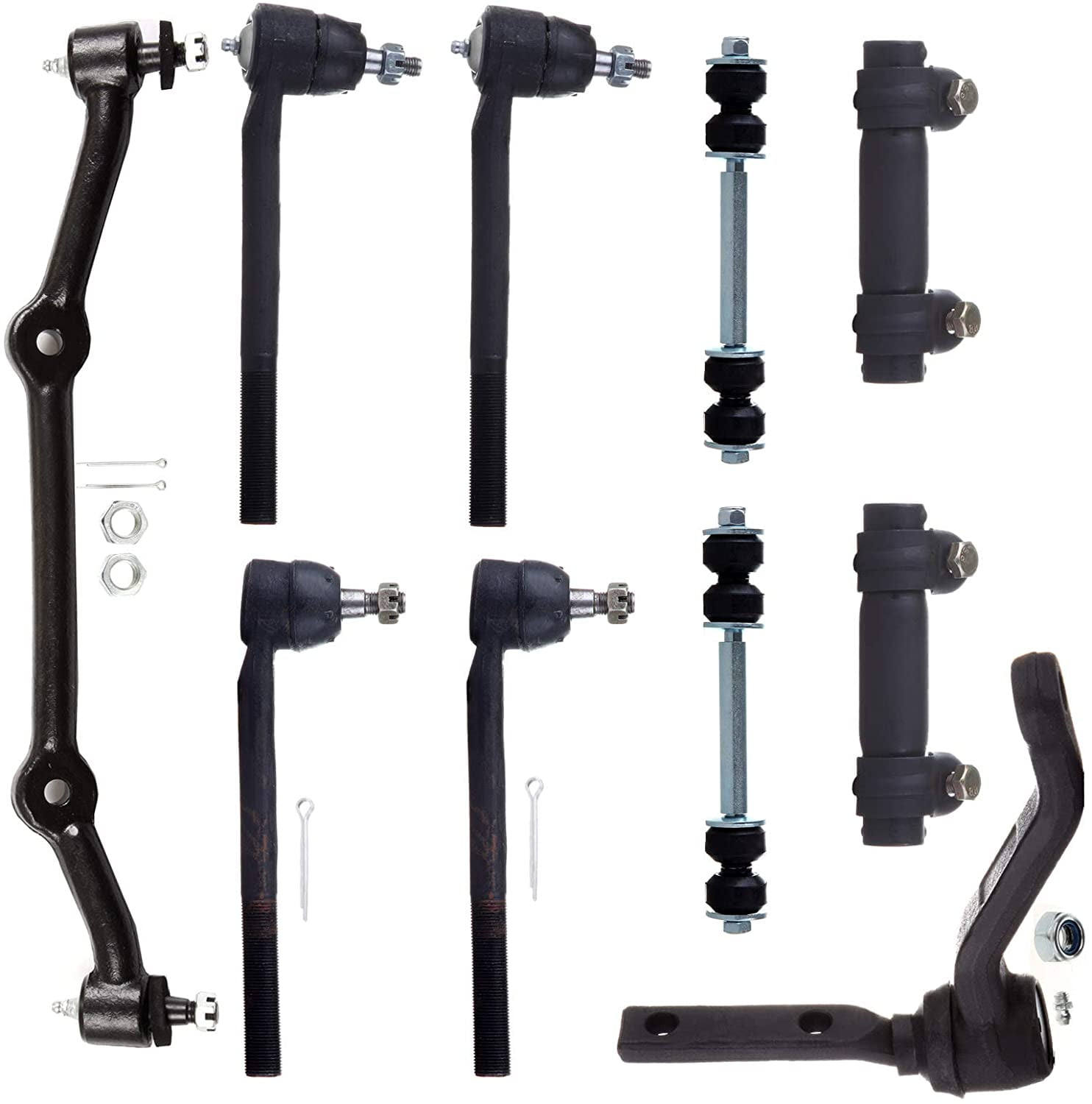 INEEDUP NEW 6 Set of Center Link RWD Front Sway Bar End Links Idler Arm Tie Rod Adjusting Sleeve Compatible with for Chevy Blazer S10 GMC Jimmy Sonoma Isuzu Hombre 