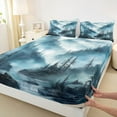 thumbnail image 3 of Manfei Woodland Jungle Plants 3pcs Twin Sheet Sets for Children Teens,Moutain Trees Twin Fitted Sheet,Botanical Theme Breathable Flat Sheet,Lightweight Room Decor, 3 of 7