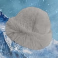 thumbnail image 2 of Chuancc Thickened Faux Fur Warm Hat, Women’s Faux Mongolian Hat, Versatile New Winter Beret for Women Gray One Size, 2 of 6