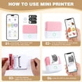 thumbnail image 4 of Mini impresora Print Pods, impresora térmica sin tinta para pegatinas con 10 rollos de papel, Printpod de bolsillo para teléfono, impresora portátil para notas, tarjetas didácticas, diario, bricolaje,, 4 of 5