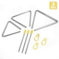 thumbnail image 3 of 3 Pcs Musical Triangles, Hand Percussion Instrument with Beater, 4/5/6 inch Musical Steel Triangle Instruments for Early Education Toy, Music Learnin, 3 of 5