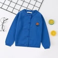 thumbnail image 2 of Gibobby Kids Baby Girl Knit Cardigan Sweater Cream Cotton Autumn Coat,Blue,18-24 Months, 2 of 4