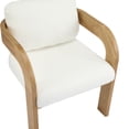 thumbnail image 5 of Christopher Knight Home Boucle Upholstered Dining Chairs with Curved Backrest, Natural + White, Set of 2, 5 of 11