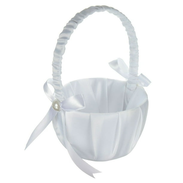 Injueey Cesta de flores para fiestas, atmósferas de boda, decoración nupcial de satén, colgante de adorno de fondo para el hogar exquisito a la moda Kits de decoración para fiestas Injueey HA065573-00B