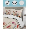 thumbnail image 4 of Quilts Twin Size, Pastoral Spring Floral Soft Comforter Bedding Set for Bed, Rustic Summer Flower Botanical Lightweight Quilted Bedspread with Pillow Cover(2 Pieces) for All Season, 68x86 Inch, 4 of 6