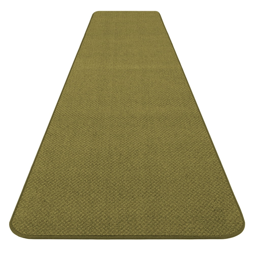 Skidresistant Carpet Runner Olive Green 6 Ft. X 27 In. Many