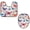 Multicolor 11, variant on PhooArto Toilet Lid Cover and U-Shaped Toilet Floor Mat Set of 2 Pieces, Butterfly Silhouette Pattern Toilet Mat Set, Machine Washable Seat Covers Non-Slip Absorbent Rugs