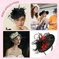 thumbnail image 5 of 2Pcs Hat Base 2 Colors Millinery Fascinator Base Cloth Fascinator Hat Bases Cocktail Hats Making Accessaries for Making Party Wedding Church Colorful, 5 of 5