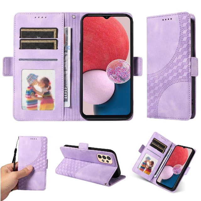 Funda GANGXUN para Samsung Galaxy A13 4G con diseño acolchado elegante, cuero PU, protección total y ajuste preciso
