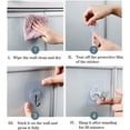 thumbnail image 5 of Bolsa de almacenamiento para colgar en la pared (blanca), paquete de 2, con gancho adhesivo, ideal para guardar en el armario, en el bolsillo, para el baño o el dormitorio, de lino y algodón., 5 of 5