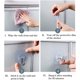 thumbnail image 5 of Bolsa de almacenamiento para colgar en la pared (blanca), paquete de 2, con gancho adhesivo, ideal para guardar en el armario, en el bolsillo, para el baño o el dormitorio, de lino y algodón., 5 of 5