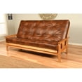 thumbnail image 2 of Pemberly Row Queen-size Faux Leather Futon Mattress in Saddle Brown, 2 of 3