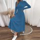 thumbnail image 5 of TaTaai Women‘s Knit Ribbed Midi Dress, Long Sleeve Mock Neck Solid Color Casual Dress, Crew Neck Sweater Dress for Fall Winter Daily Wear Gift, 5 of 5