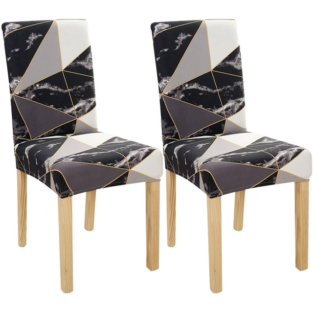 Housse de Chaise 2PCS Chaise Extensible Créative Housse de Chaise de Salle à Manger