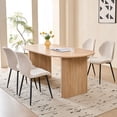 thumbnail image 5 of 70.8" Oval Dining Table for 4-6 People, Modern Farmhouse Kitchen Table | Rustic Wood Grain | Breakfast Dinner Wood Dining Table for Gathering, Kitchen, Dining Living Room, Natural, 5 of 9