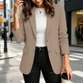 thumbnail image 4 of Mifsaly Womens Business Casual Blazers Long Sleeve Notch Lapel Work Office Suit Jackets Two Buttons Slim Fit Professional Blazer Coats Beige,XL, 4 of 9