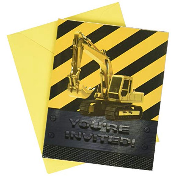 Creative Converting 895590 Construction Zone Invitation