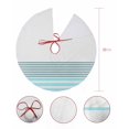 thumbnail image 7 of Green Aqua Modern Stripes Christmas Tree Skirt 36 Inches Large Christmas Skirt Tree, Country Chic White Stiped Geometric Lines Tree Skirt Christmas Decorations for Fireplace Party Indoor Outdoor, 7 of 7
