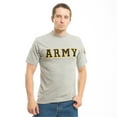thumbnail image 2 of R17-ARM-HGR-05 Applique Text T-Shirt, Army, Grey, 2X, 2 of 3