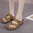 thumbnail image 3 of Memory Foam Cork Footbed Slides for Women Sandals with Comfort and Arch Support, 3 of 6