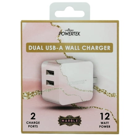 Liquipel Dual USB-A Wall Charger Marble - Pink