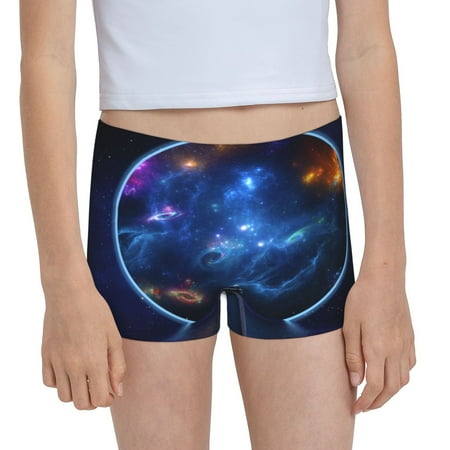 Pofeuu Astronaut Print Soft Cotton Girls Boyshort panties Toddler Underwear-X-Large