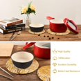thumbnail image 5 of Beautiful Spring Japanese Cherry Blossoms 2 Pcs Round Woven Pot Holders Trivets Set, Cotton Coasters Placemats for Cooking Baking Hot Dish Pan Pot Bowl Teapot, 9.45 In + 7 In, 5 of 5