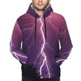 thumbnail image 4 of Bingfone Thunderstorm Violet Purple Men'S Drawstring Hoodie Long Sleeve Pocket Sweatshirts-Xx-Large, 4 of 9