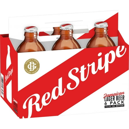 Red Stripe Lager Import Beer, 6 pack, 11.2 fl oz Bottles