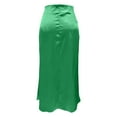 thumbnail image 5 of RUTAYY Women Straight Solid Color Midi Skirt For Daily Vacation Wear Elegant Slim Fit Spring Summer Casual Skirt Flowy Swing Skirts, 5 of 5