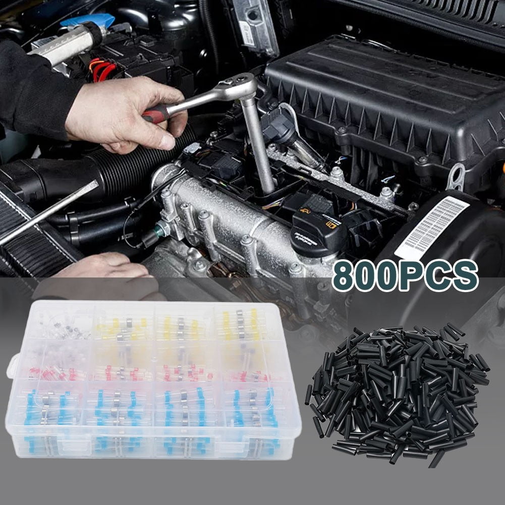 50/800Pcs Solder Seal Sleeve Heat Shrink Wire Connectors Terminals Waterproof 800Pcs