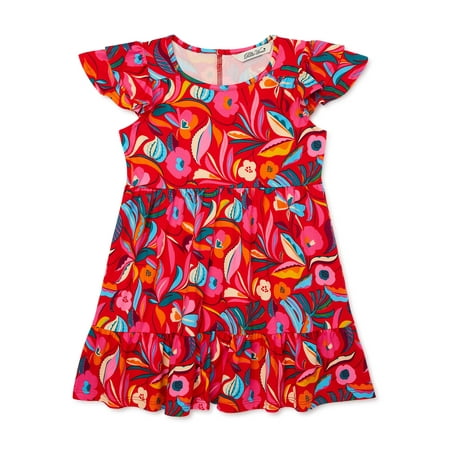 

The Pioneer Woman Toddler Girls Ruffle Sleeve Dress Sizes 2T-5T