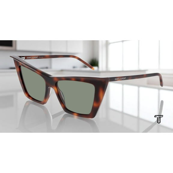 Sunglasses Saint Laurent SL 372 - 002 Havana / Green