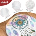 thumbnail image 4 of Round Meditation Cushion, 22" Dutch Velvet Floor Pillow with PP Cotton Filling for Yoga, Zen, Reading, and Floor Seating, Boho Print, 4 of 5