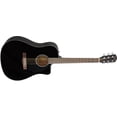 thumbnail image 4 of Fender CD-60SCE Solid Top Dreadnought Acoustic-Electric Guitar - Black w/ Gig Bag, 4 of 9