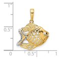 thumbnail image 3 of Auriga Fine Jewelry 14K Yellow Gold and White Rhodium D/C Fish Pendant for Women (L-21.96 mm, W-18 mm), 3 of 6
