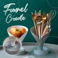 thumbnail image 2 of CAROOTU Funnel Cradle Chopsticks Cage Fruit Vegetable Drain Rack Spoon Fork Tableware Holder Storage Rack, 2 of 7
